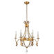 Monteleone 6 Light 25 inch Gold Leaf with Antique Chandelier Ceiling Light, Flambeau